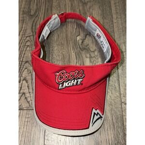 Coors Light Adjustable Sun Visor Embroidered, Classic RED, GRAY, The GAME